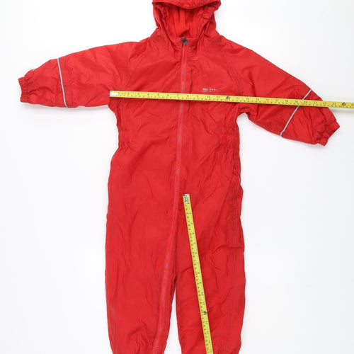 Regatta Boys Red 3-4 Years Waterproof Hooded Snowsuit Ski Suit