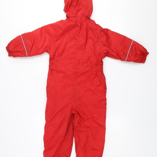 Regatta Boys Red 3-4 Years Waterproof Hooded Snowsuit Ski Suit