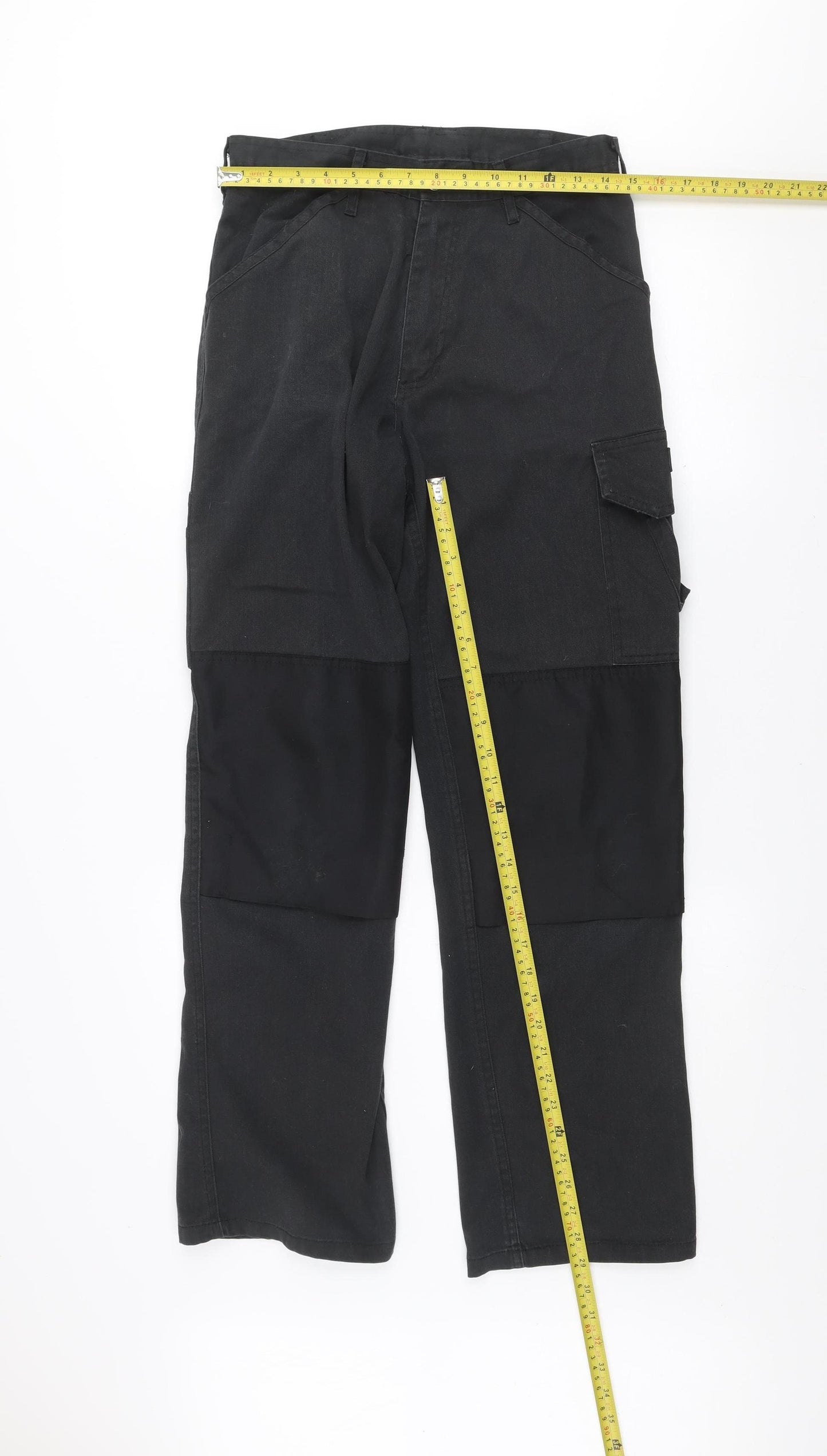 Dunlop Safety Men's Black Cargo Workwear Trousers W30 L32