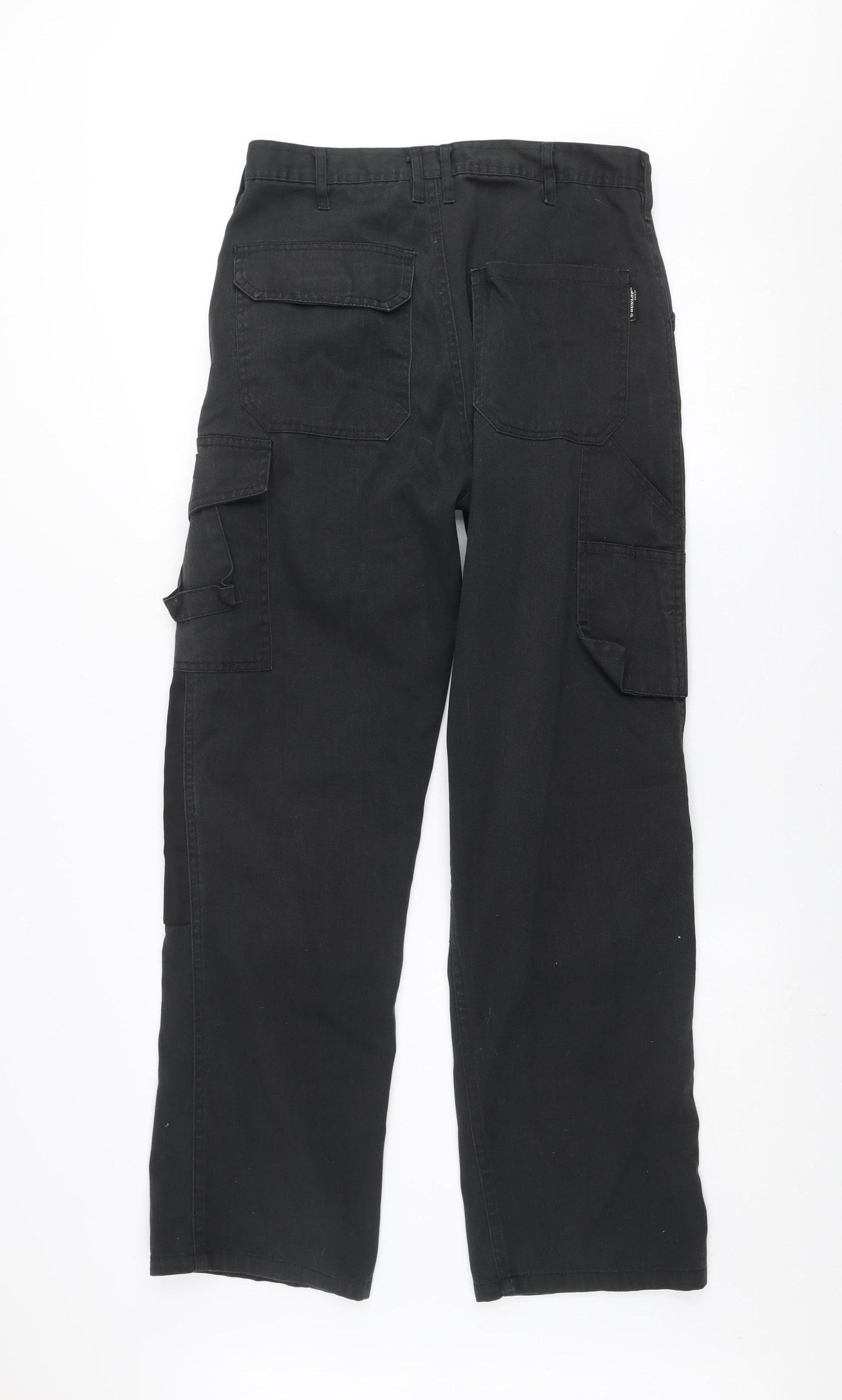 Dunlop Safety Men's Black Cargo Workwear Trousers W30 L32