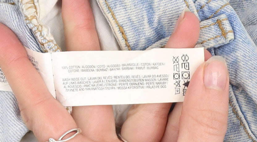 Primark Women Blue Denim Mini Skirt Size 10 Casual Cotton