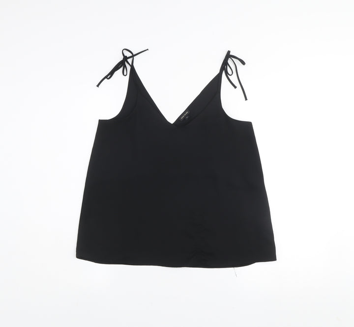 River Island Women’s Black V-Neck Camisole Tank Top Size 10