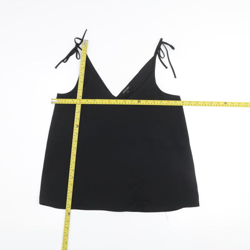 River Island Women’s Black V-Neck Camisole Tank Top Size 10