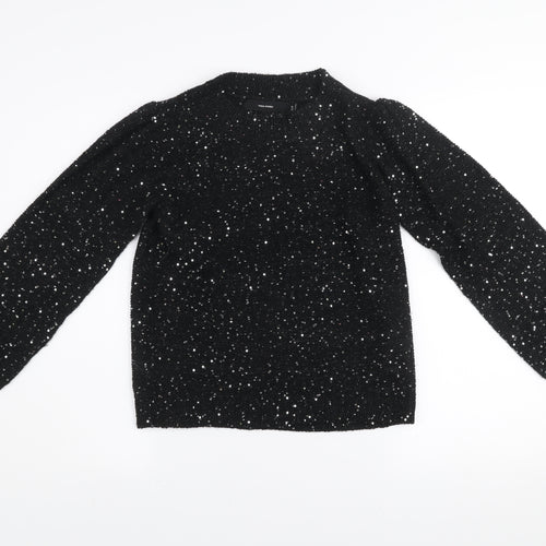 Vero Moda Women's Black Sequin Knit Pullover Jumper Size S