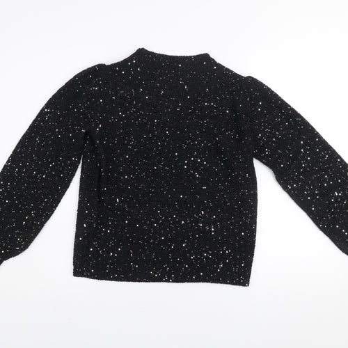 Vero Moda Women's Black Sequin Knit Pullover Jumper Size S