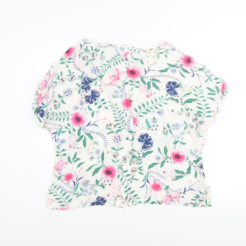 Marks and Spencer Women’s Multicoloured Floral Viscose Tunic Blouse UK 14