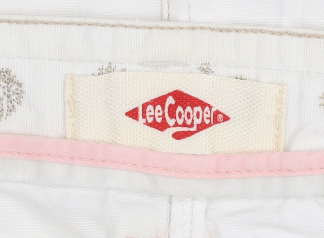 Lee Cooper Women's White Cotton Cargo Knee Length Skirt Size 12