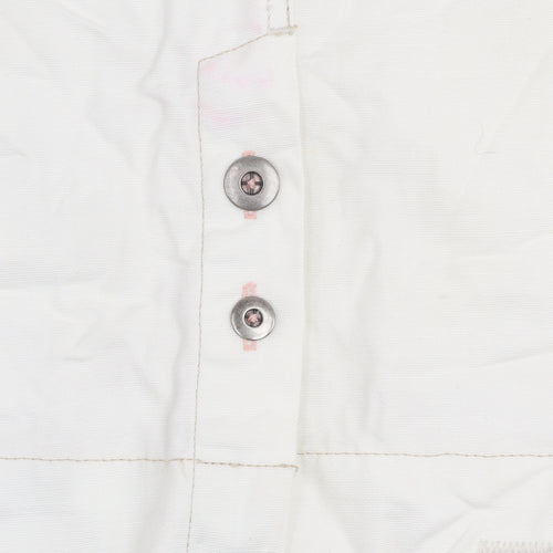 Lee Cooper Women's White Cotton Cargo Knee Length Skirt Size 12