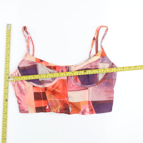 PrettyLittleThing Womens Multicoloured Mesh Camisole Top UK 12