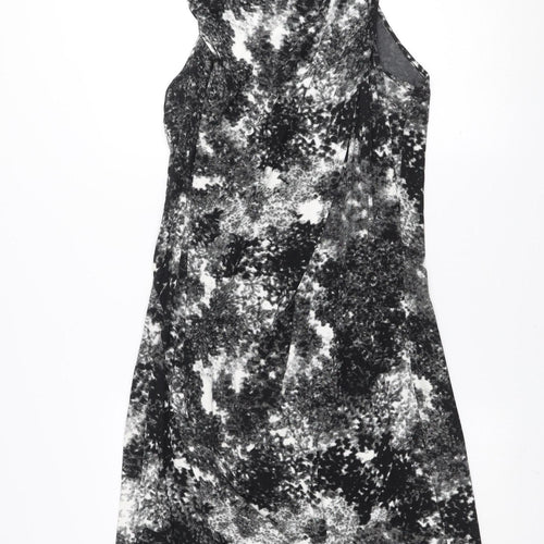 Eva Kayan Women's Black Geometric Bodycon Sleeveless Dress Size 16