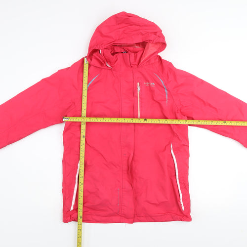 Regatta Womens Pink Waterproof Hooded Rain Jacket Size 10