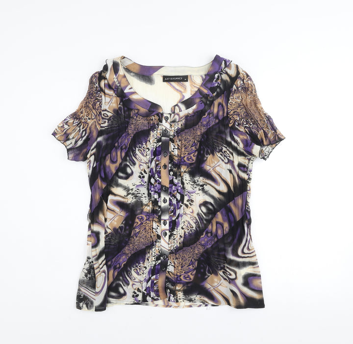 Just Elegance Women's Multicoloured Size 16 Tunic Blouse