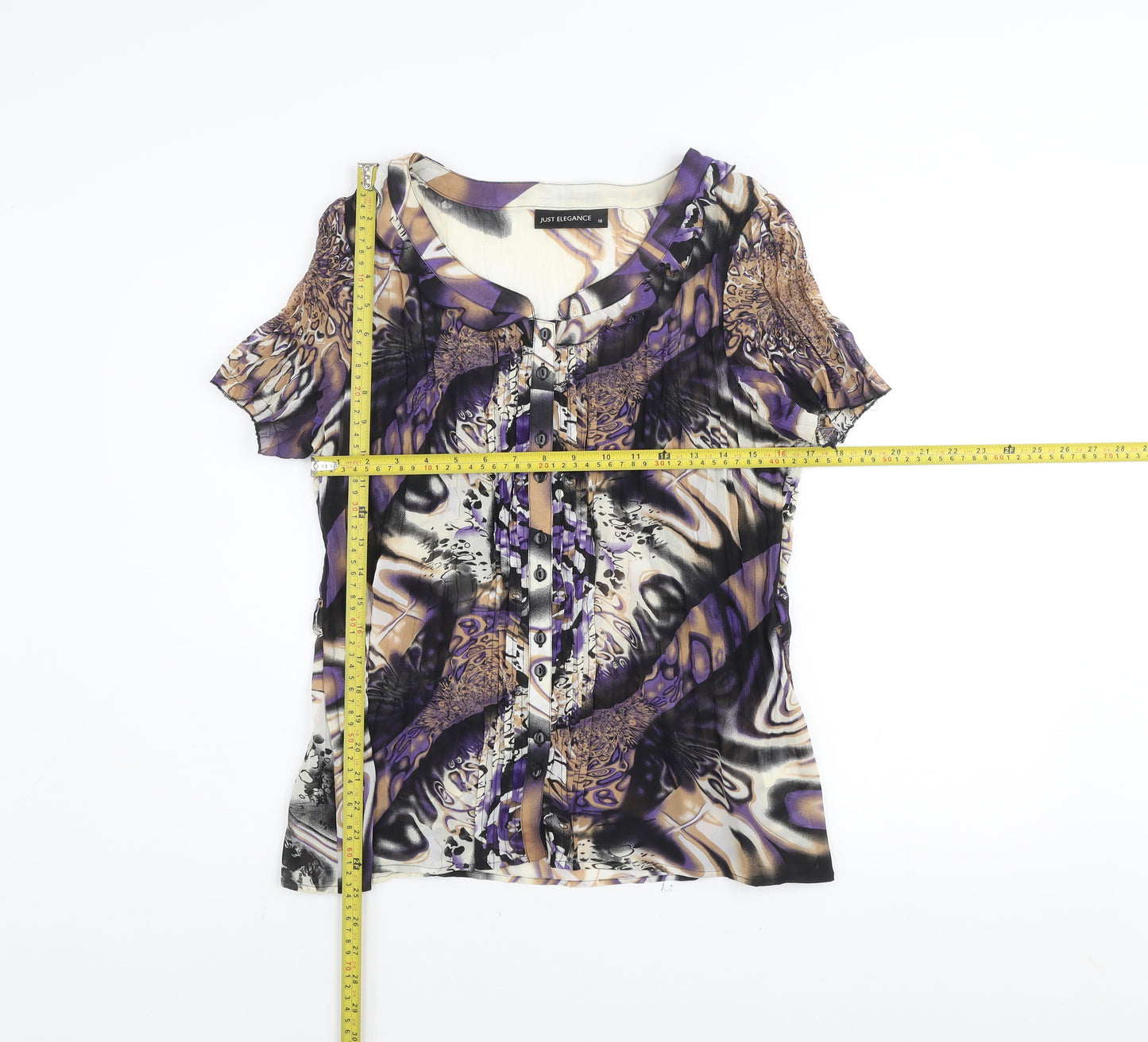 Just Elegance Women's Multicoloured Size 16 Tunic Blouse