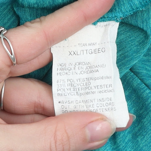 Under Armour Men Blue 2XL V-Neck Moisture-Wicking Active T-Shirt