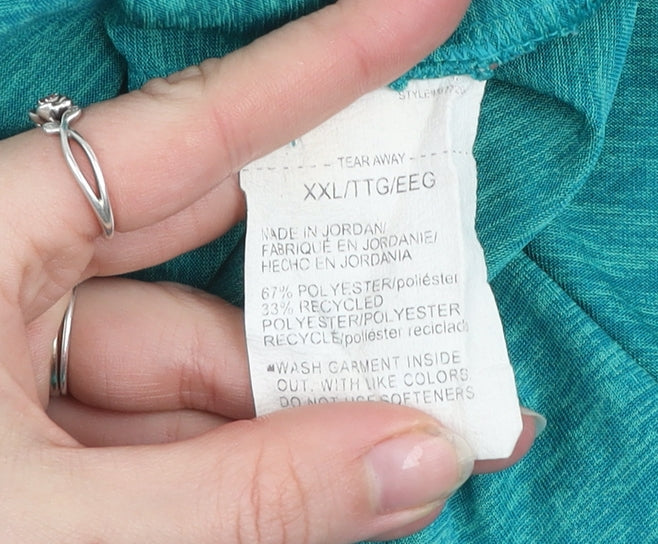 Under Armour Men Blue 2XL V-Neck Moisture-Wicking Active T-Shirt