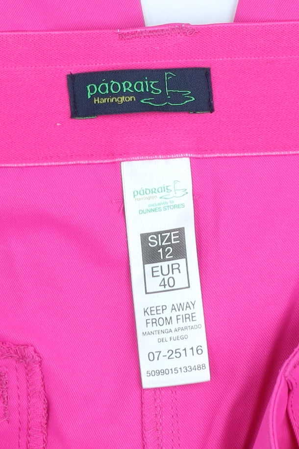 Pádraig Harrington Women’s Pink Capri Trousers Size 12 Polyester