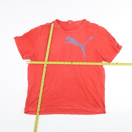 Puma Men's Red XL Crew Neck Short Sleeve Sports T-Shirt