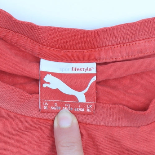Puma Men's Red XL Crew Neck Short Sleeve Sports T-Shirt