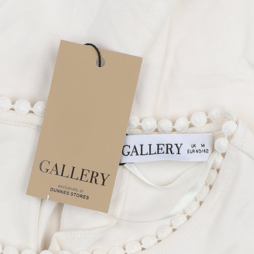 Gallery Women’s Ivory 3/4 Sleeve Tunic Blouse Medium