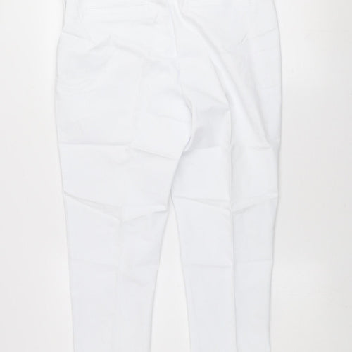 Savida Women’s White Slim Fit Stretch Trousers Size 14