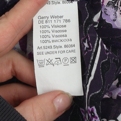 Gerry Weber Women's Multicoloured Floral Viscose Tunic Blouse Size 12