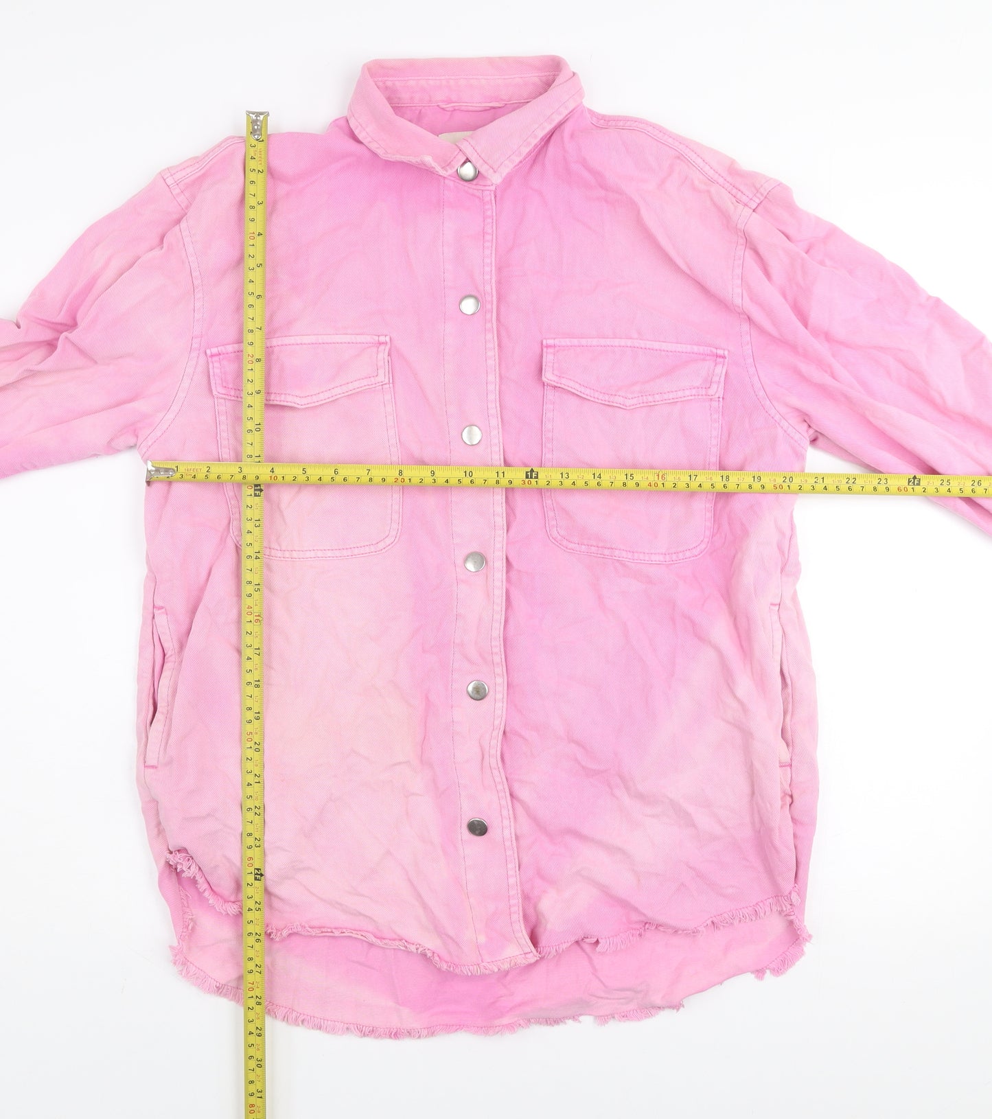 Next Women Pink Cotton Relaxed Basic Jacket Size 14