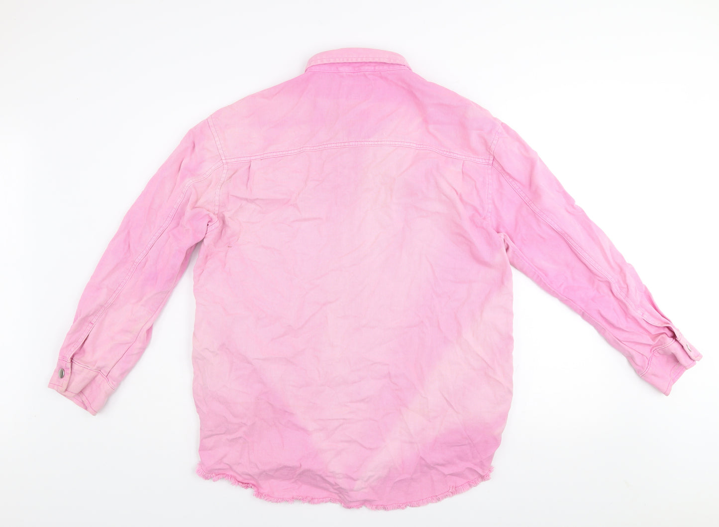 Next Women Pink Cotton Relaxed Basic Jacket Size 14