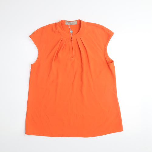 Paul Costelloe Living Studio Womens Orange Size 12 Sleeveless Blouse