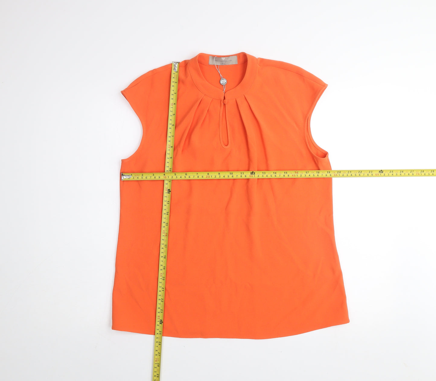 Paul Costelloe Living Studio Womens Orange Size 12 Sleeveless Blouse