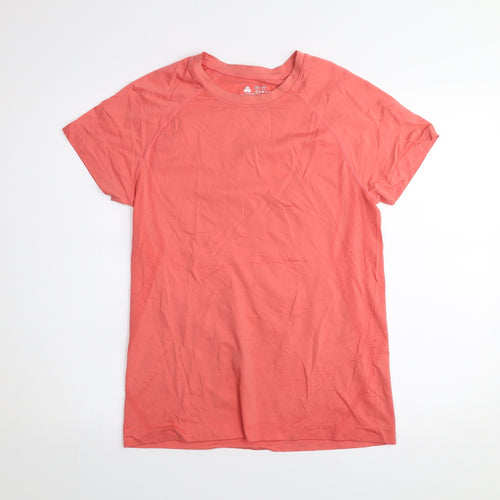 Dunnes Stores Womens Pink Polyamide Short Sleeve Active T-Shirt Size 14