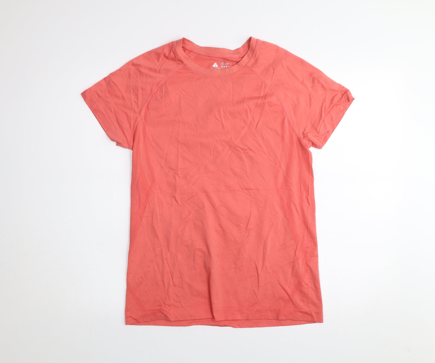 Dunnes Stores Womens Pink Polyamide Short Sleeve Active T-Shirt Size 14