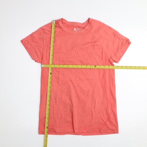 Dunnes Stores Womens Pink Polyamide Short Sleeve Active T-Shirt Size 14