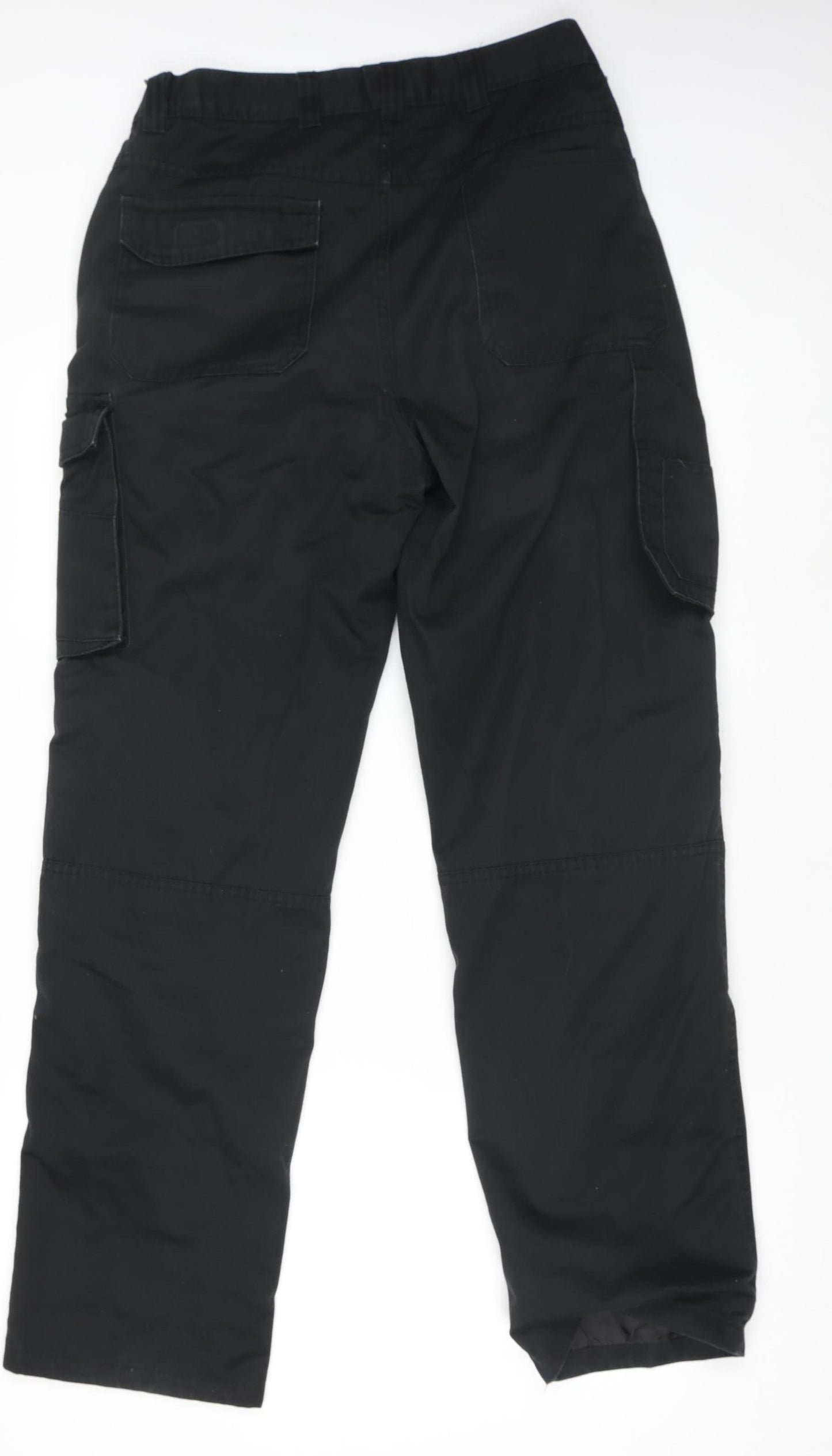 Parkside Men's Black Straight Cargo Work Jeans Size 32 Regular Fit