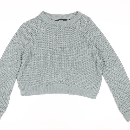 Vero Moda Women’s Green Chunky Knit Crew Neck Jumper Size S