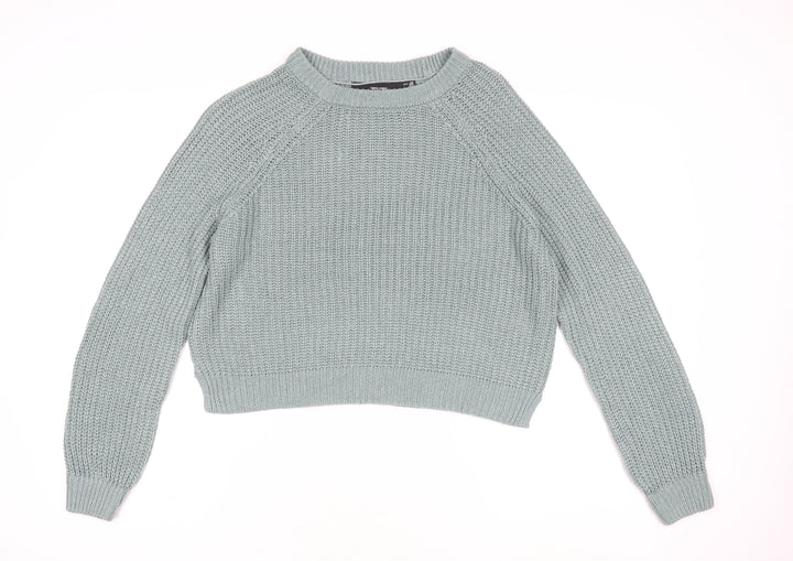 Vero Moda Women’s Green Chunky Knit Crew Neck Jumper Size S