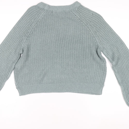 Vero Moda Women’s Green Chunky Knit Crew Neck Jumper Size S