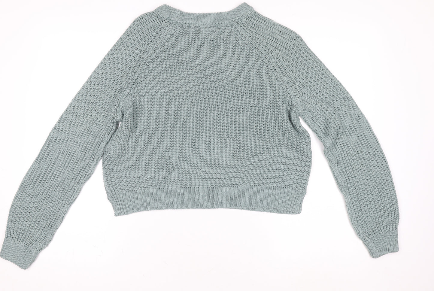 Vero Moda Women’s Green Chunky Knit Crew Neck Jumper Size S