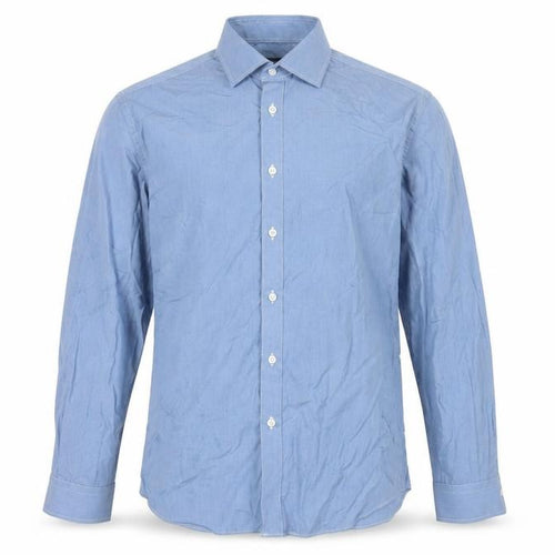 Remus Uomo Men's Blue 16 Slim Fit Long Sleeve Dress Shirt