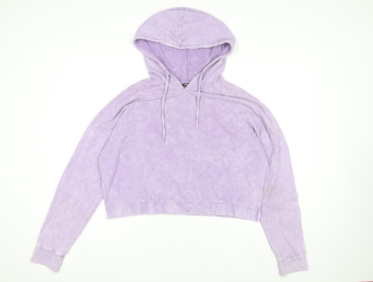 Pep&Co Women’s Lilac Pullover Hoodie L Cotton Blend Casual