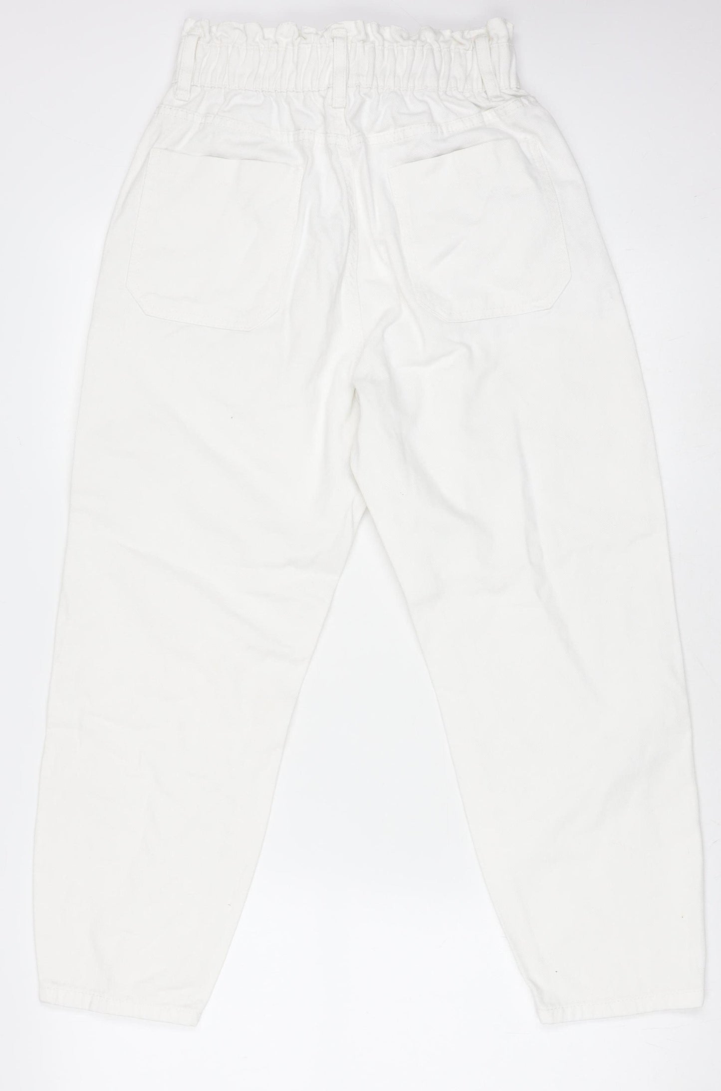 Savida Women’s White High Rise Mom Jeans Size 8 Cotton Denim