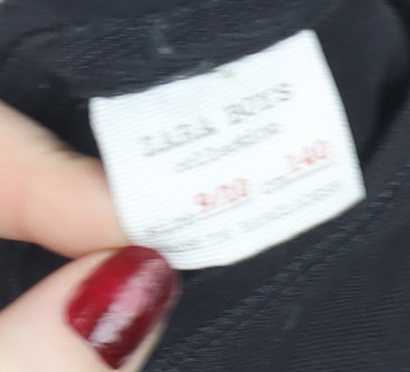 ZARA Boys Black Long Sleeve Cotton Basic T-Shirt 9-10 Years