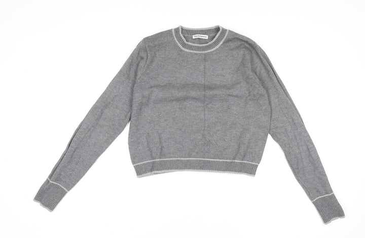 Theo & Spence Women's Grey Knit Crew Neck Pullover Jumper Size S