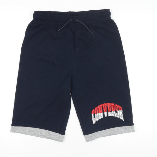 Converse Boys Navy Sweat Shorts XL 13-15 Years Athletic Drawstring