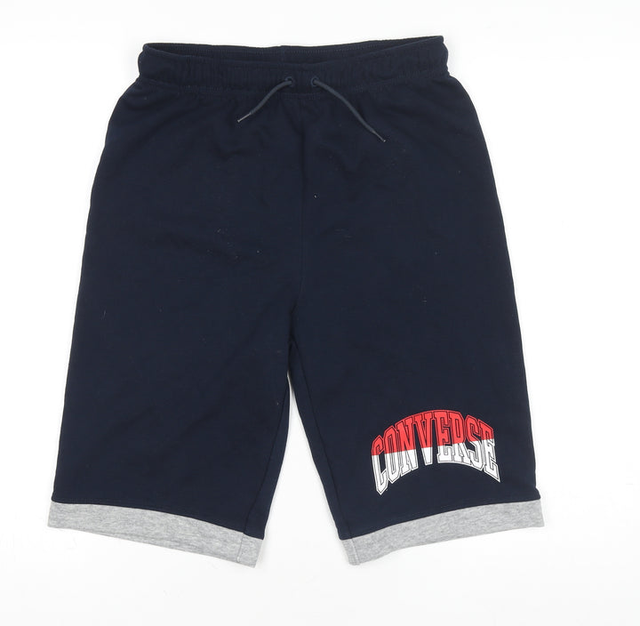 Converse Boys Navy Sweat Shorts XL 13-15 Years Athletic Drawstring