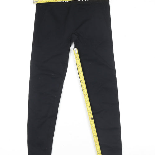 Fabric Girls Black Ankle Leggings S Elastic Waist Stretch Jersey