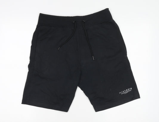 McKenzie Men's Black Athletic Shorts Size L Drawstring Waist