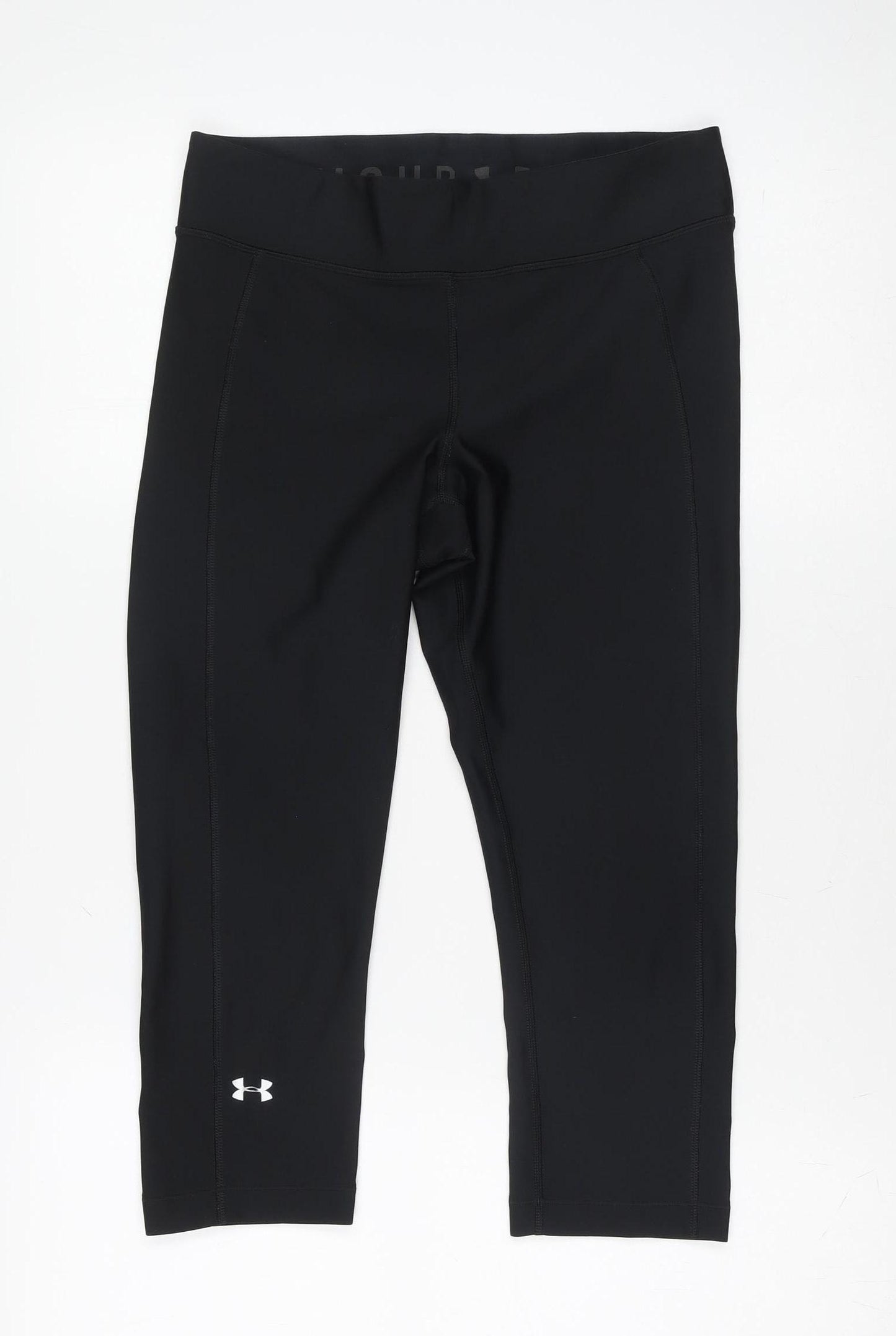 Under Armour Girls Black HeatGear Compression Ankle Leggings M