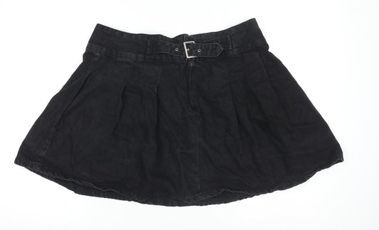 Primark Women’s Black Denim A-Line Short Skirt Size 16