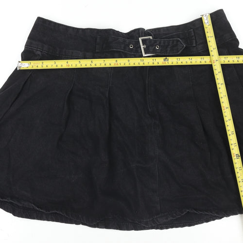 Primark Women’s Black Denim A-Line Short Skirt Size 16