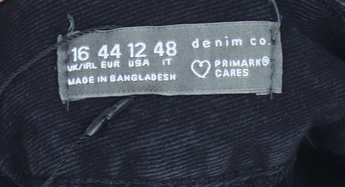Primark Women’s Black Denim A-Line Short Skirt Size 16